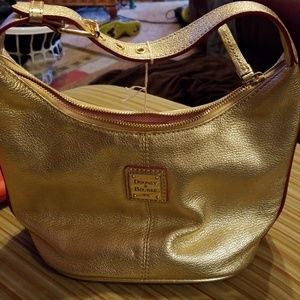Gold Dooney small bucket bag